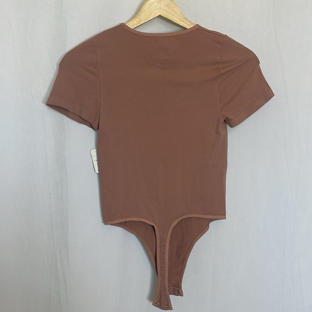 NWT Free People Intimately Alexis Tee Bodysuit Size S Copper Rose Short Sleeve - Picture 6 of 12
